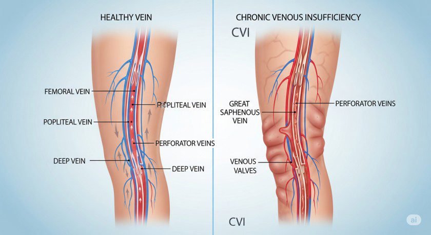 🩺 Chronic Venous Insufficiency: Causes, Symptoms, and Treatment Options