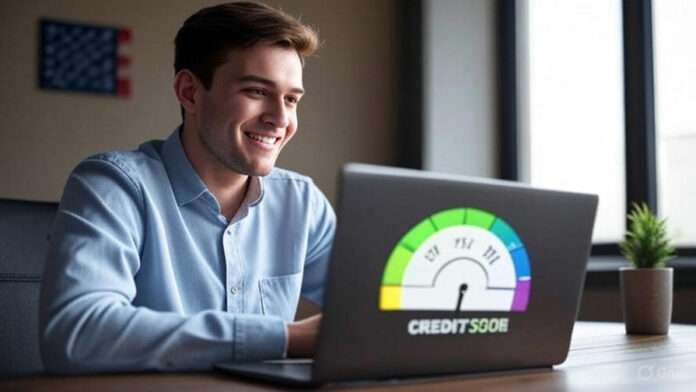 Check Your Credit Score Online using a laptop