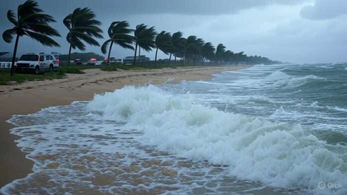 Hurricane Erin slams the North Carolina coast with powerful waves and winds