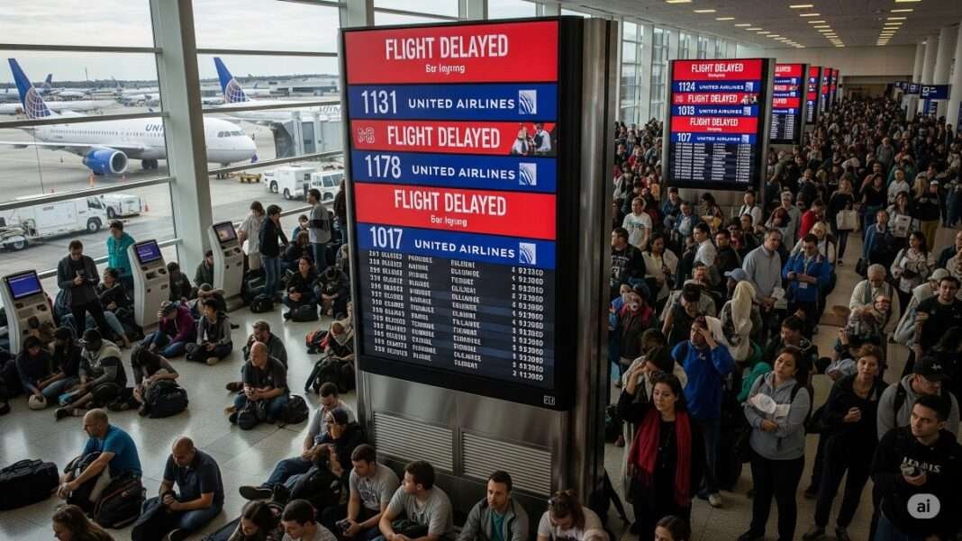 Stranded passengers after United Airlines tech glitch