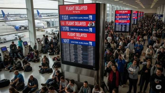 Stranded passengers after United Airlines tech glitch